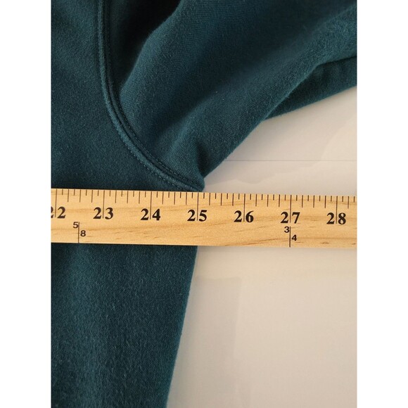 Carhartt Rain Defender Heavyweight Hoodie Teal Green Men's L Fleece Sweatshirt - Picture 7 of 8